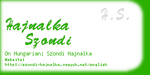 hajnalka szondi business card